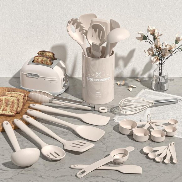 22Pcs Heat Resistant Utensils Spatula Spoon Whisk Dishwasher Safe Kitchen - Picture 9 of 13